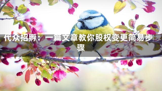 代众招孵：一篇文章教你股权变更简易步骤