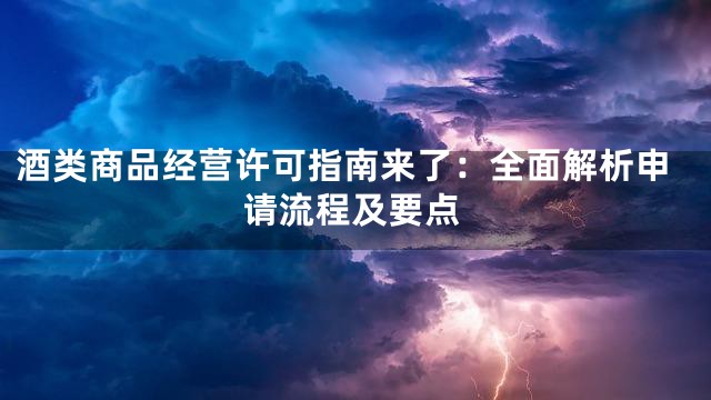 酒类商品经营许可指南来了：全面解析申请流程及要点