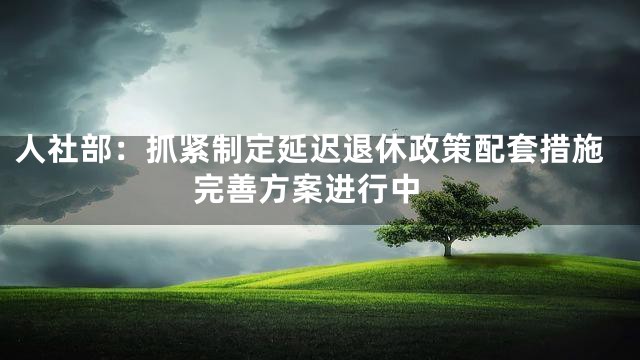 人社部：抓紧制定延迟退休政策配套措施 完善方案进行中