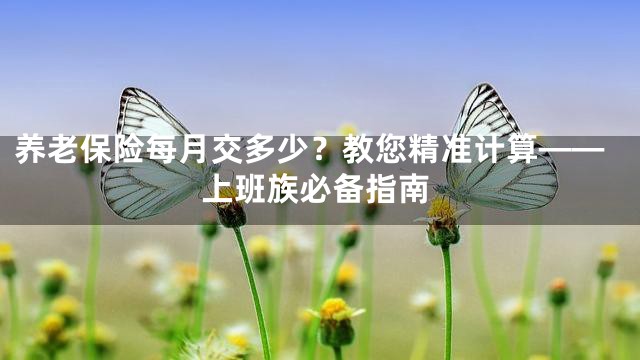 养老保险每月交多少？教您精准计算——上班族必备指南