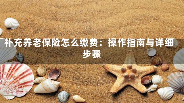 补充养老保险怎么缴费：操作指南与详细步骤