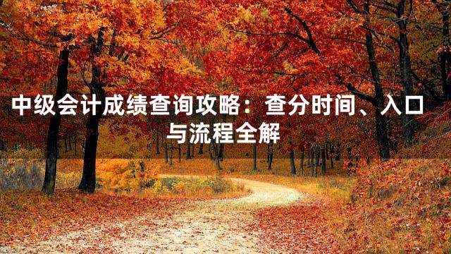 中级会计成绩查询攻略：查分时间、入口与流程全解