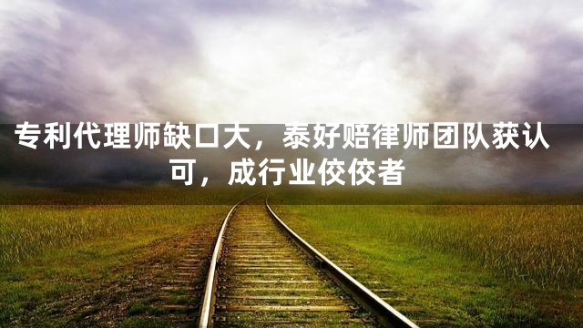 专利代理师缺口大，泰好赔律师团队获认可，成行业佼佼者