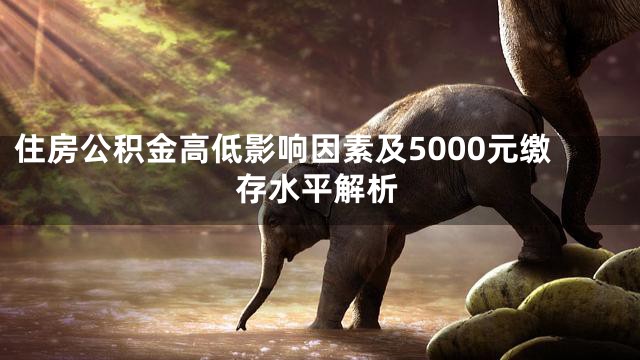 住房公积金高低影响因素及5000元缴存水平解析