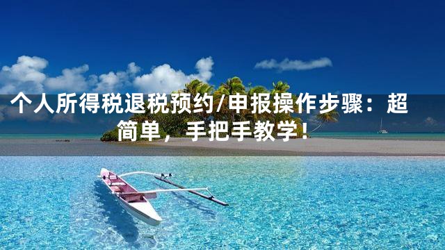 个人所得税退税预约/申报操作步骤：超简单，手把手教学！