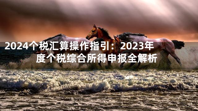 2024个税汇算操作指引：2023年度个税综合所得申报全解析