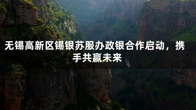 无锡高新区锡银苏服办政银合作启动，携手共赢未来