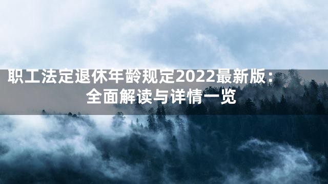 职工法定退休年龄规定2022最新版：全面解读与详情一览