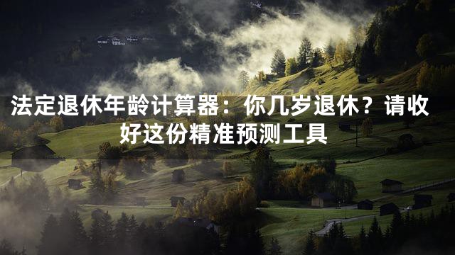 法定退休年龄计算器：你几岁退休？请收好这份精准预测工具