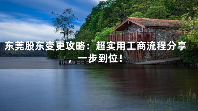 东莞股东变更攻略：超实用工商流程分享，一步到位！