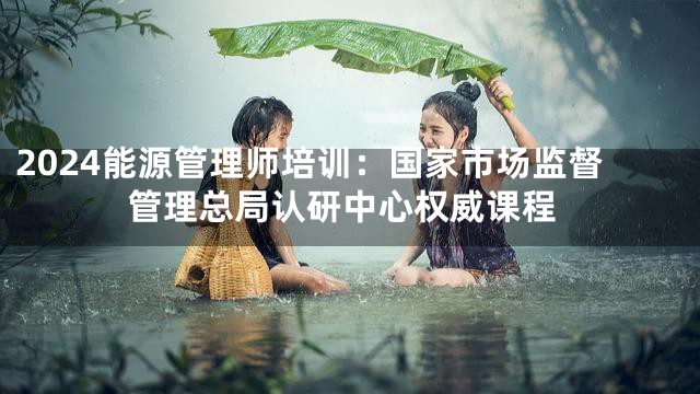 2024能源管理师培训：国家市场监督管理总局认研中心权威课程