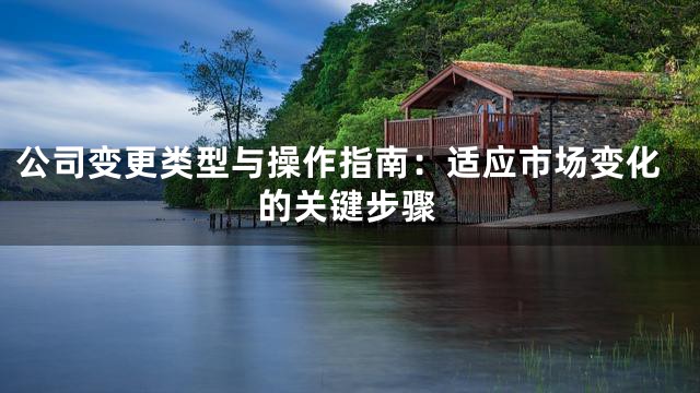 公司变更类型与操作指南：适应市场变化的关键步骤