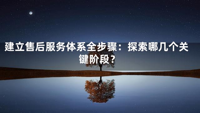 建立售后服务体系全步骤：探索哪几个关键阶段？