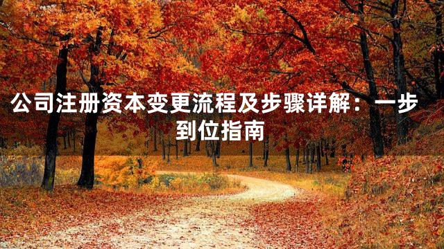 公司注册资本变更流程及步骤详解：一步到位指南