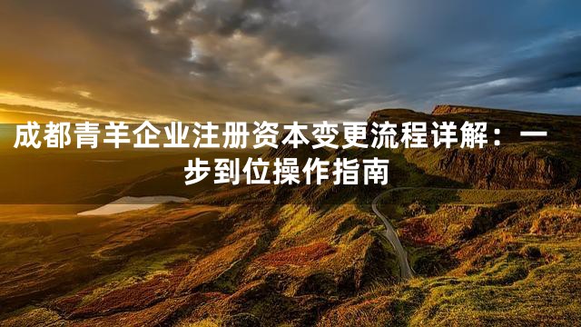 成都青羊企业注册资本变更流程详解：一步到位操作指南