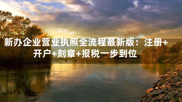 新办企业营业执照全流程最新版：注册+开户+刻章+报税一步到位