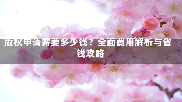 版权申请需要多少钱？全面费用解析与省钱攻略