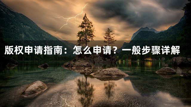 版权申请指南：怎么申请？一般步骤详解