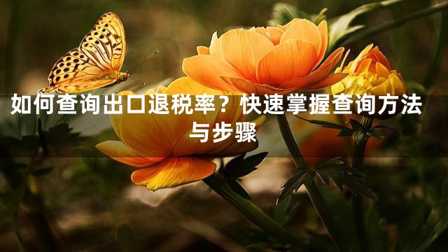 如何查询出口退税率？快速掌握查询方法与步骤