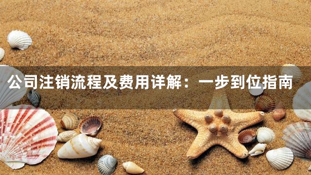 公司注销流程及费用详解：一步到位指南