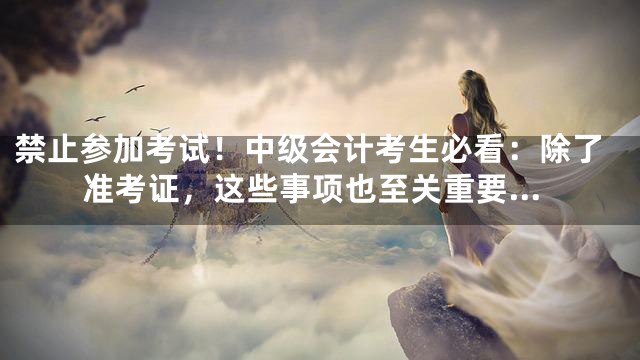 禁止参加考试！中级会计考生必看：除了准考证，这些事项也至关重要…