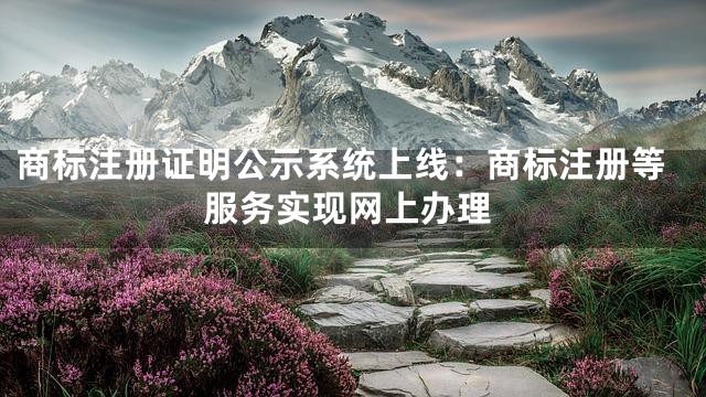 商标注册证明公示系统上线：商标注册等服务实现网上办理