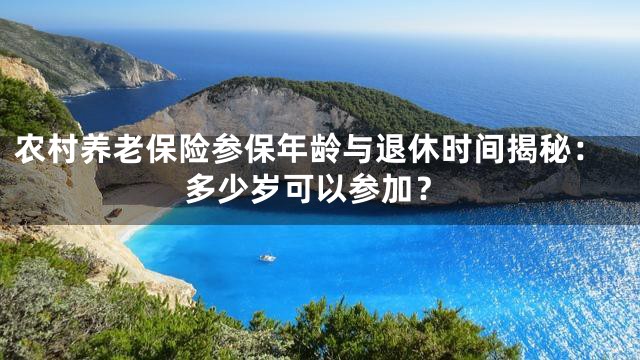 农村养老保险参保年龄与退休时间揭秘：多少岁可以参加？