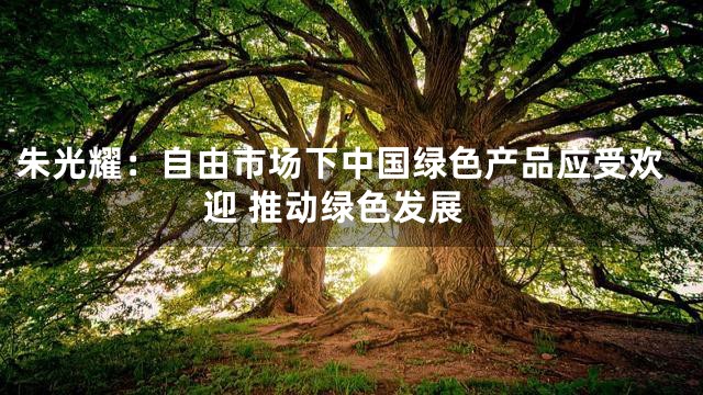 朱光耀：自由市场下中国绿色产品应受欢迎 推动绿色发展