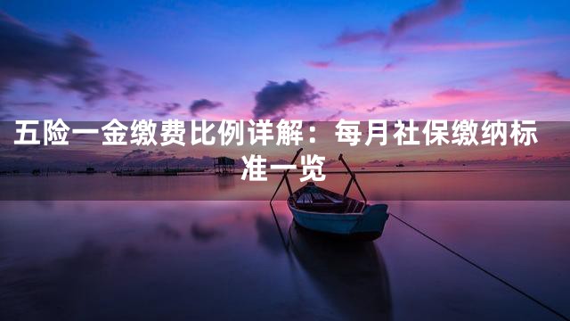 五险一金缴费比例详解：每月社保缴纳标准一览