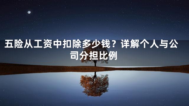 五险从工资中扣除多少钱？详解个人与公司分担比例