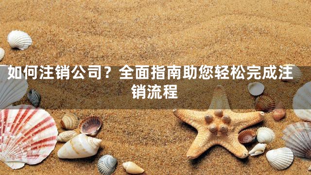如何注销公司？全面指南助您轻松完成注销流程