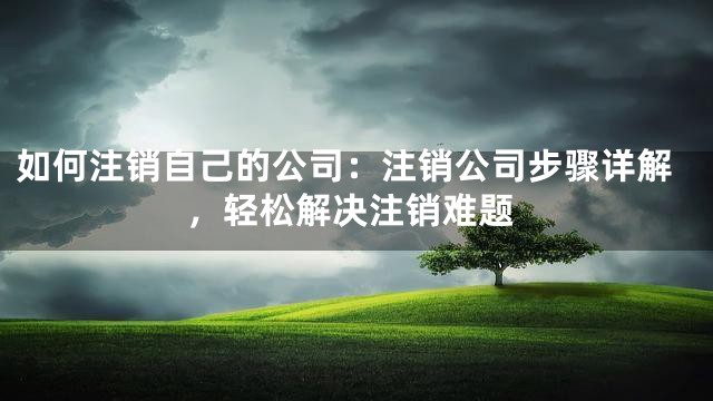 如何注销自己的公司：注销公司步骤详解，轻松解决注销难题