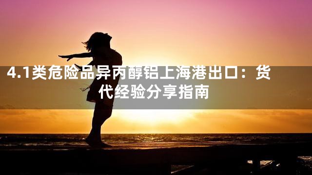4.1类危险品异丙醇铝上海港出口：货代经验分享指南