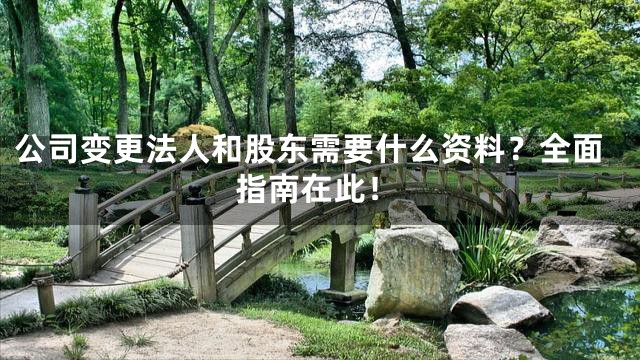 公司变更法人和股东需要什么资料？全面指南在此！
