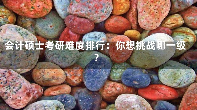 会计硕士考研难度排行：你想挑战哪一级？