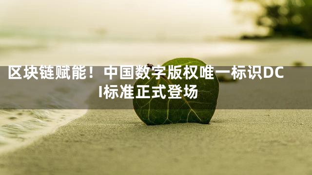 区块链赋能！中国数字版权唯一标识DCI标准正式登场
