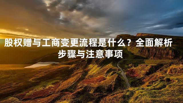 股权赠与工商变更流程是什么？全面解析步骤与注意事项