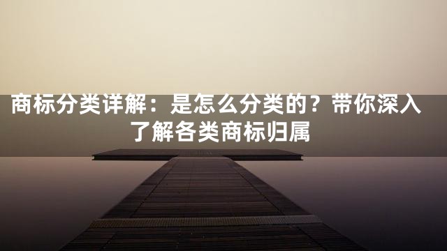 商标分类详解：是怎么分类的？带你深入了解各类商标归属