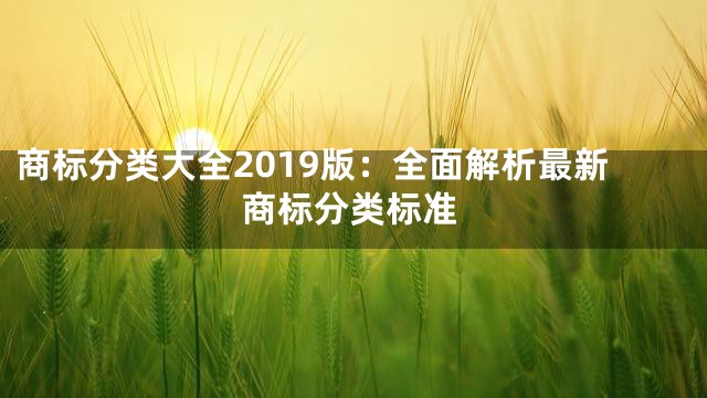 商标分类大全2019版：全面解析最新商标分类标准