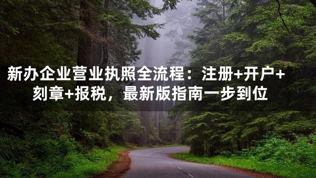 新办企业营业执照全流程：注册+开户+刻章+报税，最新版指南一步到位