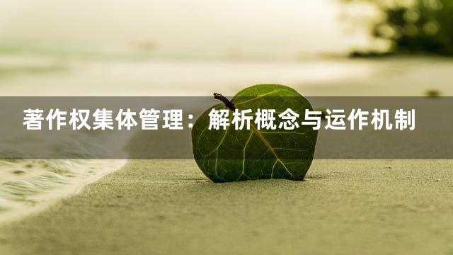 著作权集体管理：解析概念与运作机制