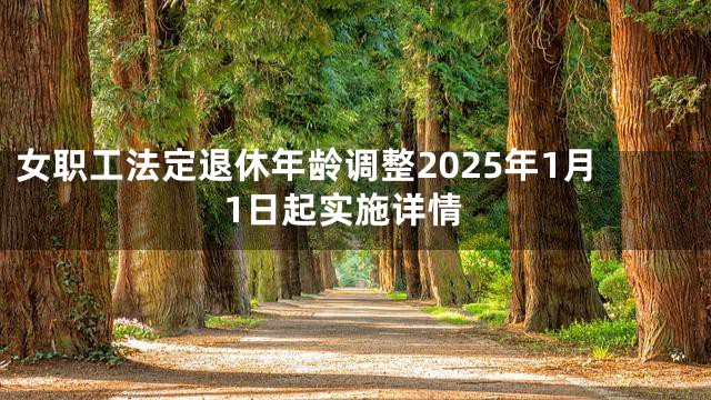 女职工法定退休年龄调整2025年1月1日起实施详情