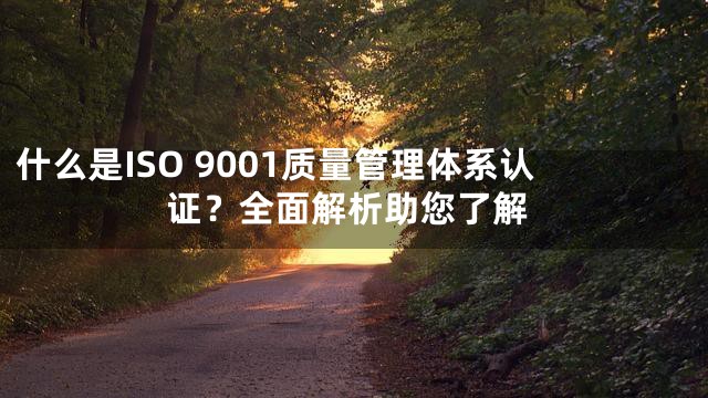 什么是ISO 9001质量管理体系认证？全面解析助您了解