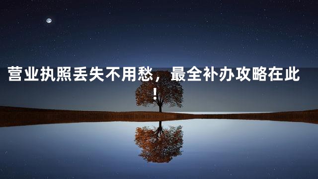 营业执照丢失不用愁，最全补办攻略在此！