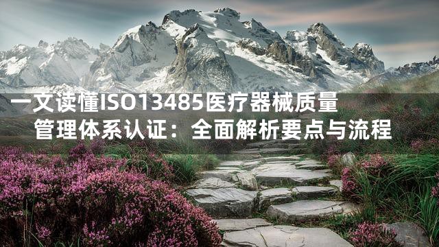 一文读懂ISO13485医疗器械质量管理体系认证：全面解析要点与流程
