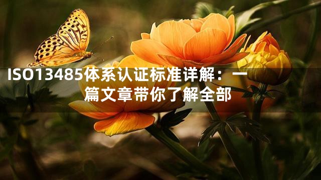 ISO13485体系认证标准详解：一篇文章带你了解全部