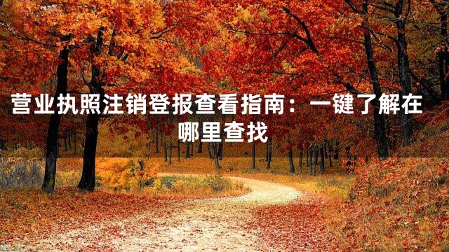 营业执照注销登报查看指南：一键了解在哪里查找