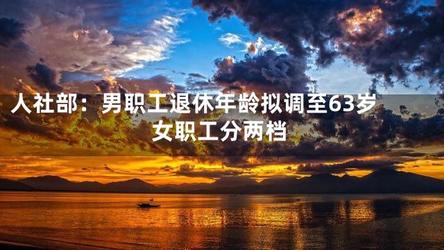 人社部：男职工退休年龄拟调至63岁 女职工分两档