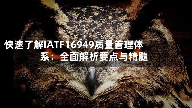 快速了解IATF16949质量管理体系：全面解析要点与精髓