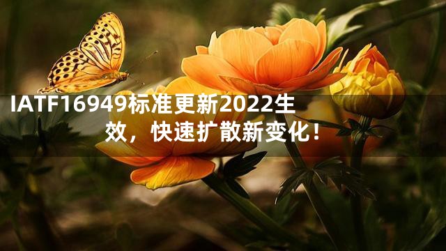 IATF16949标准更新2022生效，快速扩散新变化！